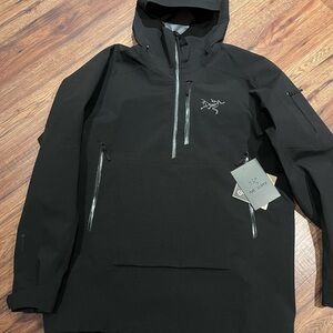 Arcteryx Sabre Relaxed Anorak GORE-TEX Men's Black Ski Shell Jacket BRAND NEW
